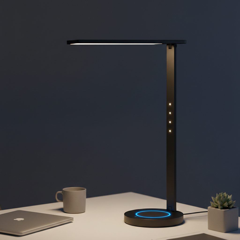 LED Desk Lamp with Wireless Charger – Touch Control