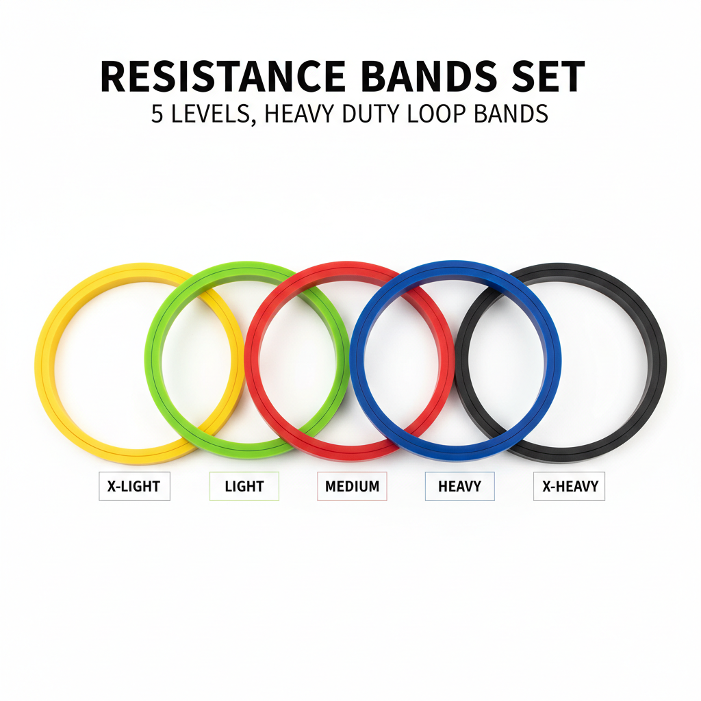 Resistance Bands Set – 5 Levels, Heavy Duty Loop Bands