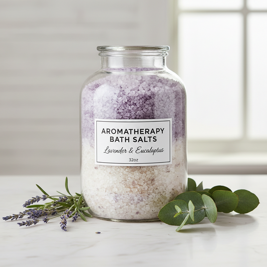 Aromatherapy Bath Salts – Lavender & Eucalyptus, 32oz