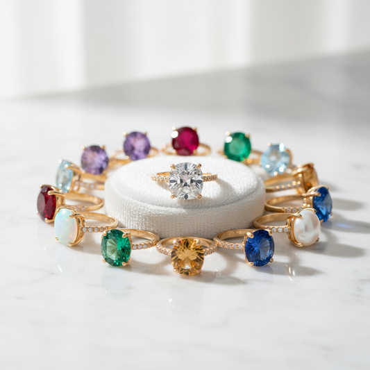 Birthstone Ring – 18K Gold Plated, All 12 Months