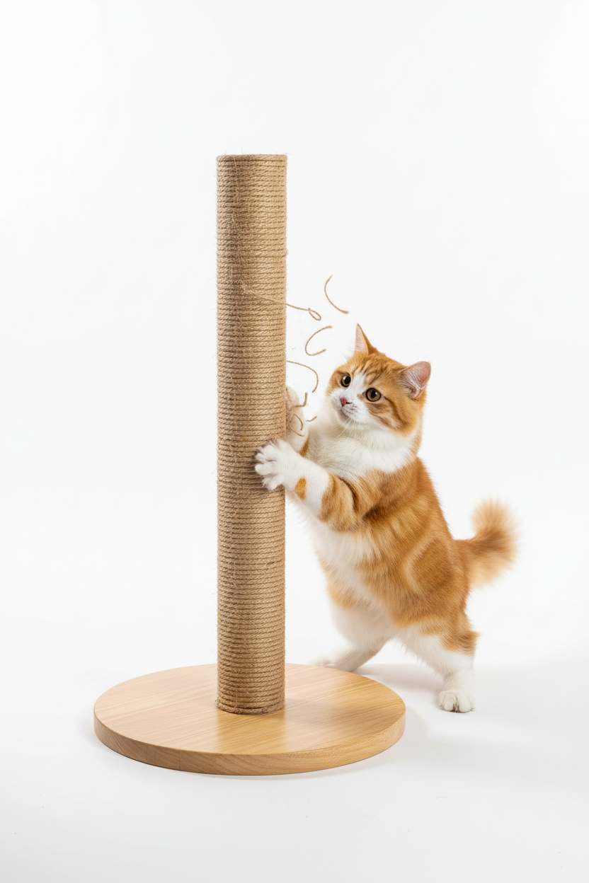 Cat Scratching Post – Sisal Rope, 32" Tall