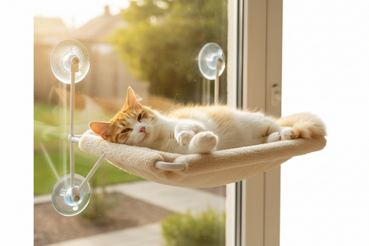 Cat Window Perch – Suction Cup Mount, Hammock Style