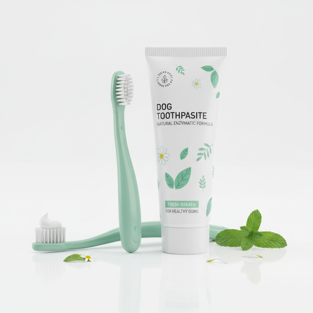 Dog Toothbrush & Toothpaste Kit – Natural Enzymatic Formula