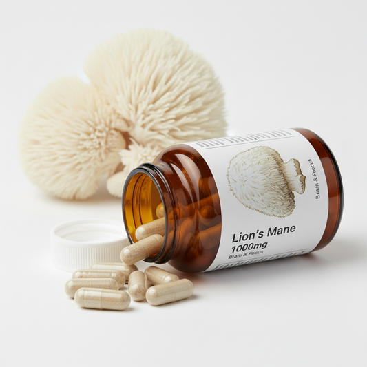 Lion's Mane Mushroom Capsules – 1000mg, Brain & Focus