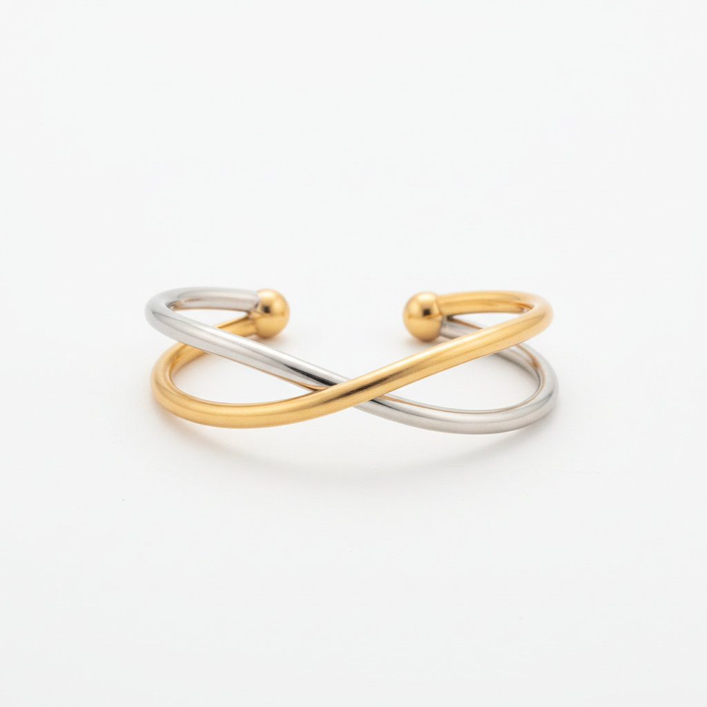 Minimalist Adjustable Cuff Bracelet – Gold & Silver