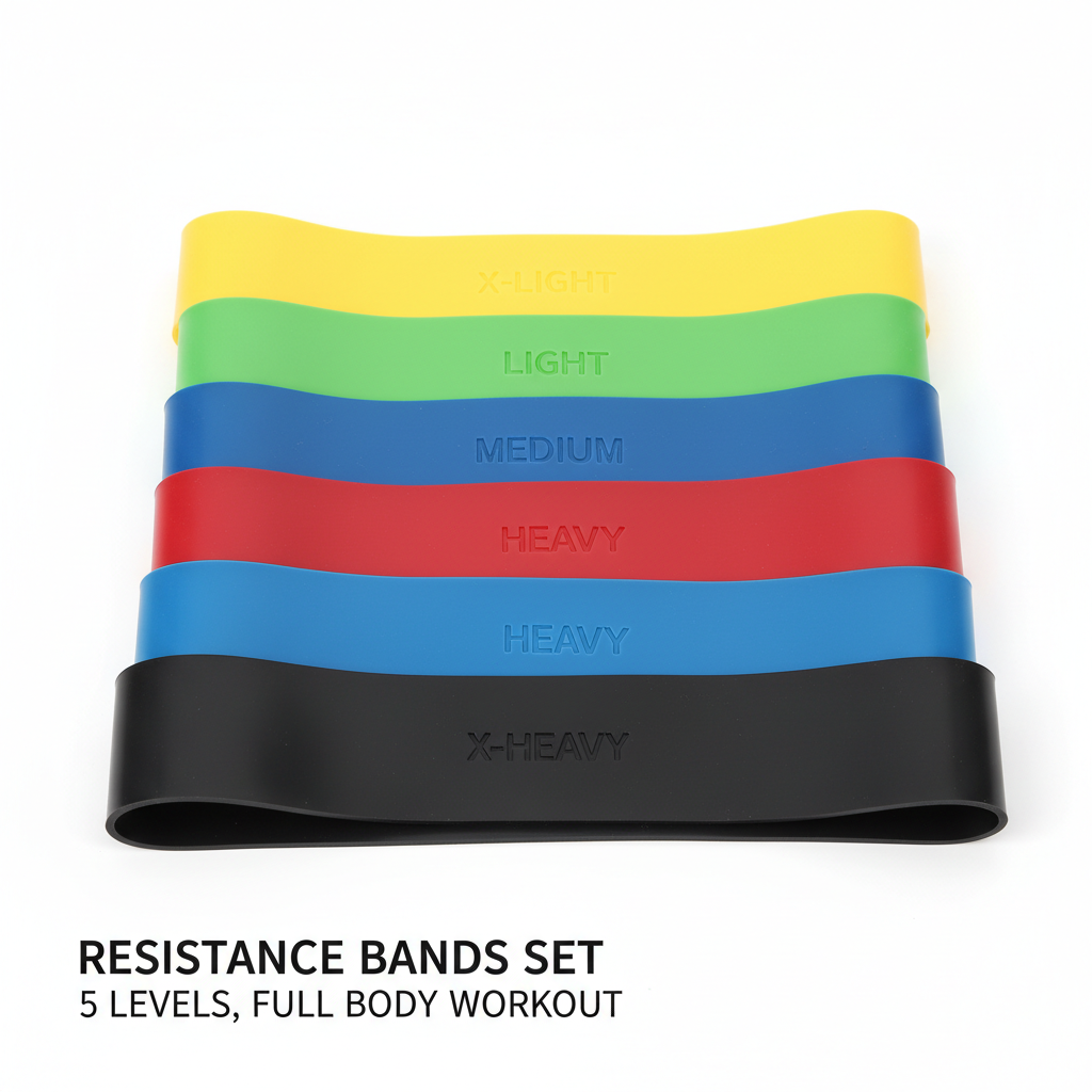 Resistance Bands Set – 5 Levels, Full Body Workout