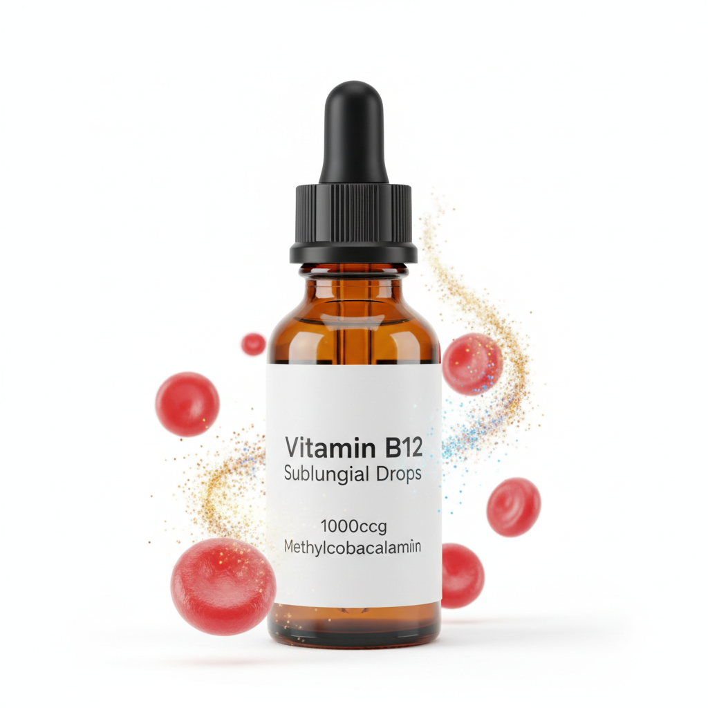 Vitamin B12 Sublingual Drops – 1000mcg, Methylcobalamin